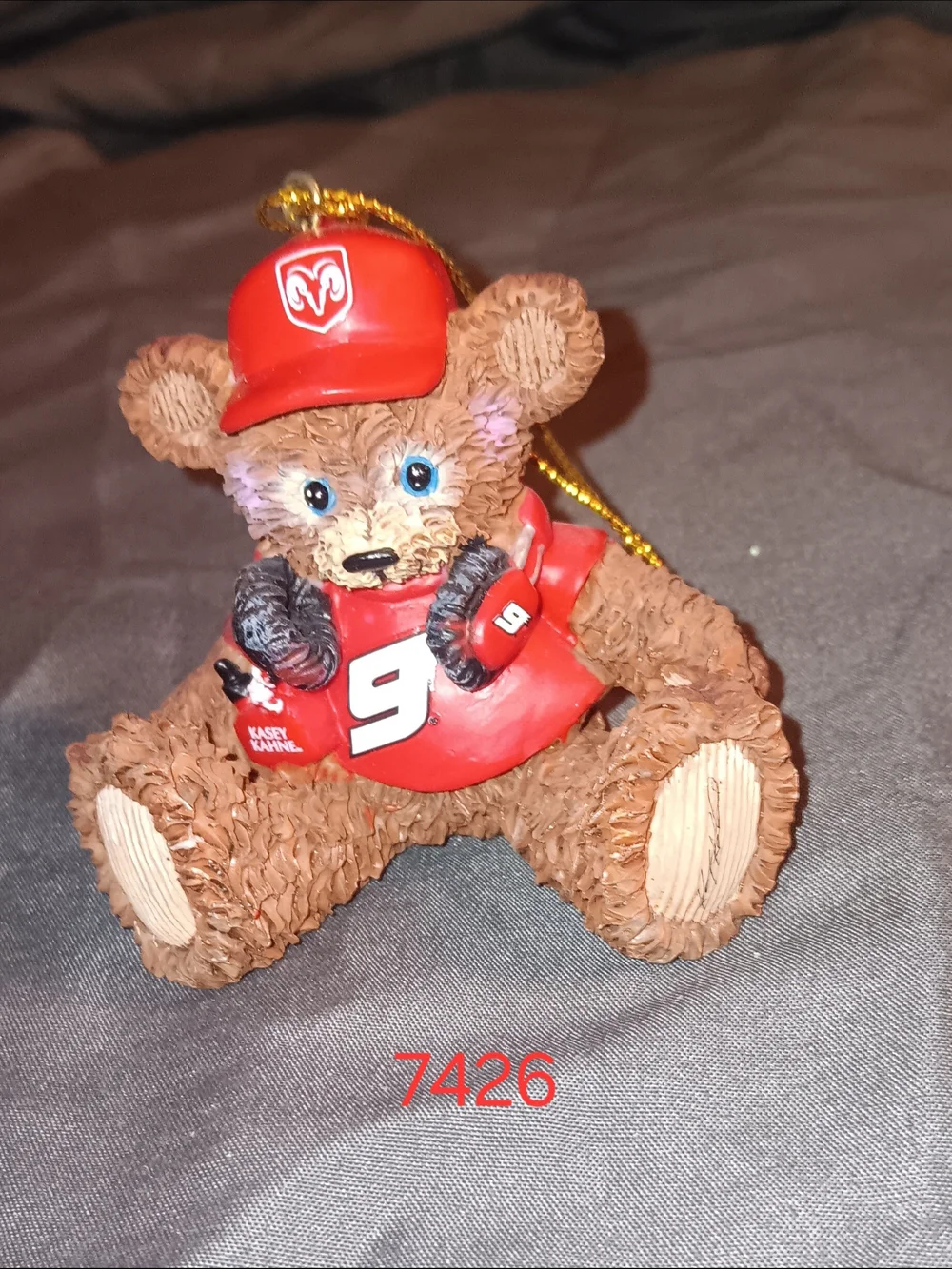 Kasey Kahne Bear Christmas Ornament